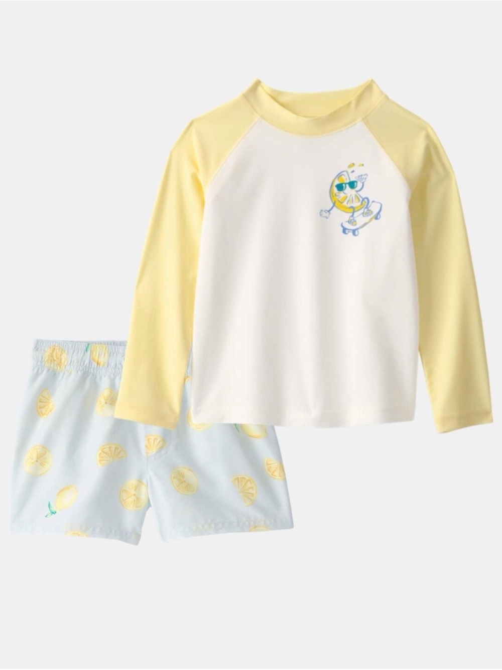 Carter’s Lemon Rash Guard Swim Set in 4T